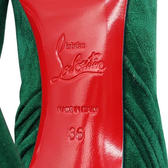 Christian Louboutin Rabakate Pumps 100mm - Suede - Green - 36 5.5US $995 - Picture 8 of 8